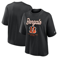 Women's Essential Script Relaxed Boxy T-Shirt - Cincinnati Bengals