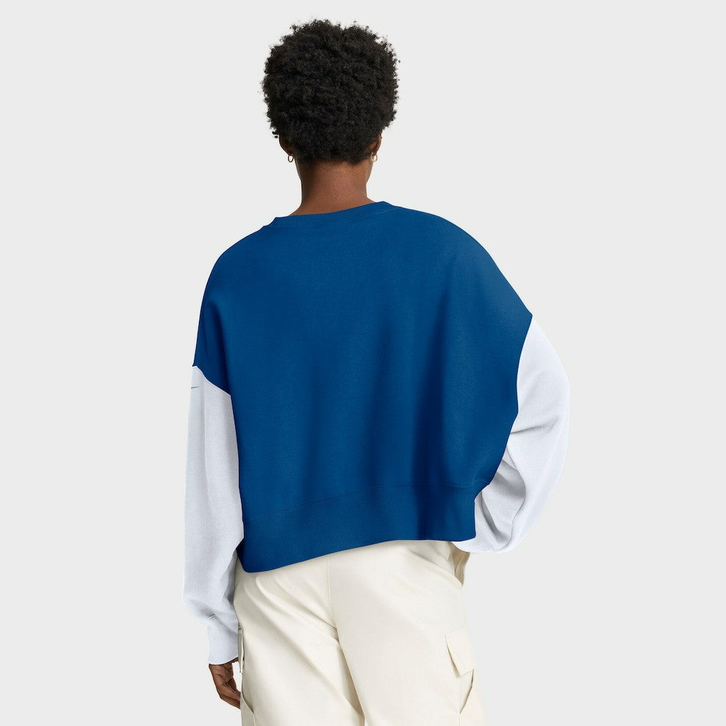 Women's Oversized Color-Block Pullover Sweatshirt - Indianapolis Colts