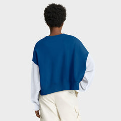 Women's Oversized Color-Block Pullover Sweatshirt - Indianapolis Colts