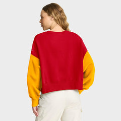 Women's Oversized Color-Block Pullover Sweatshirt - Kansas City Chiefs