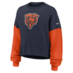 Women's Oversized Color-Block Pullover Sweatshirt - Chicago Bears