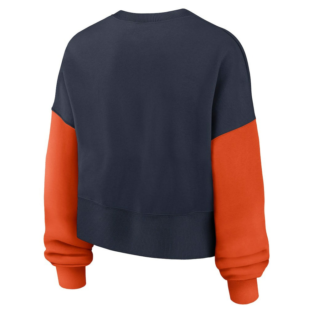 Women's Oversized Color-Block Pullover Sweatshirt - Chicago Bears