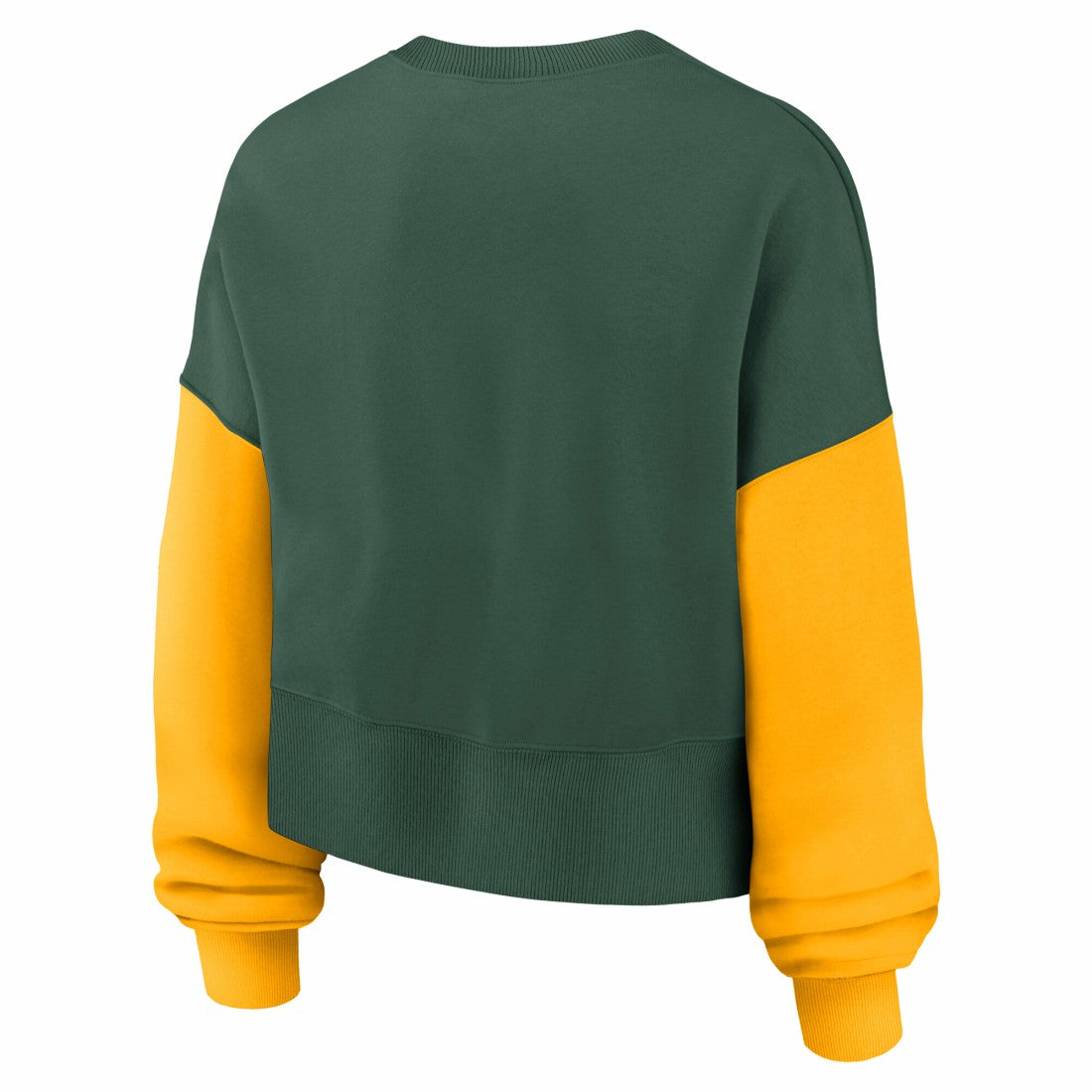 Women's Oversized Color-Block Pullover Sweatshirt - Green Bay Packers