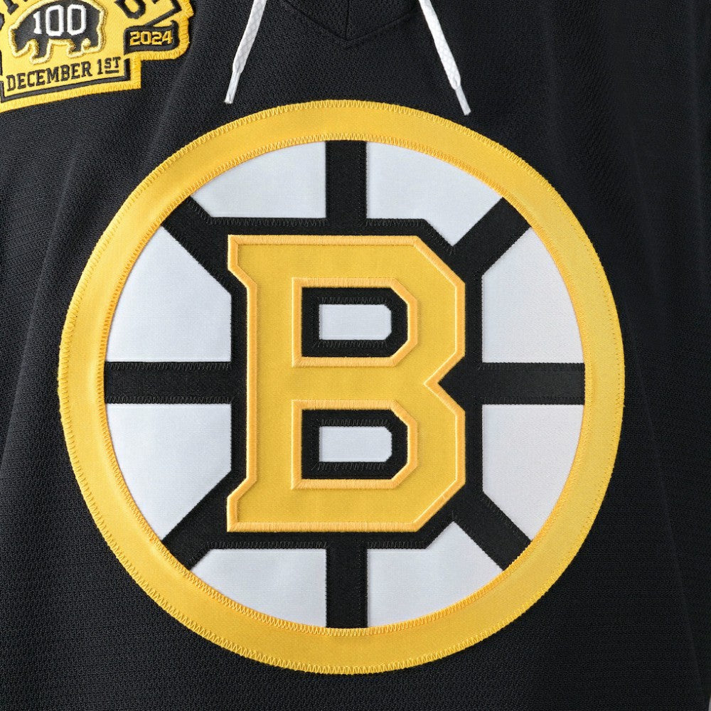 NHL Black Boston Bruins Fanatics 100th Anniversary Authentic Pro Jersey