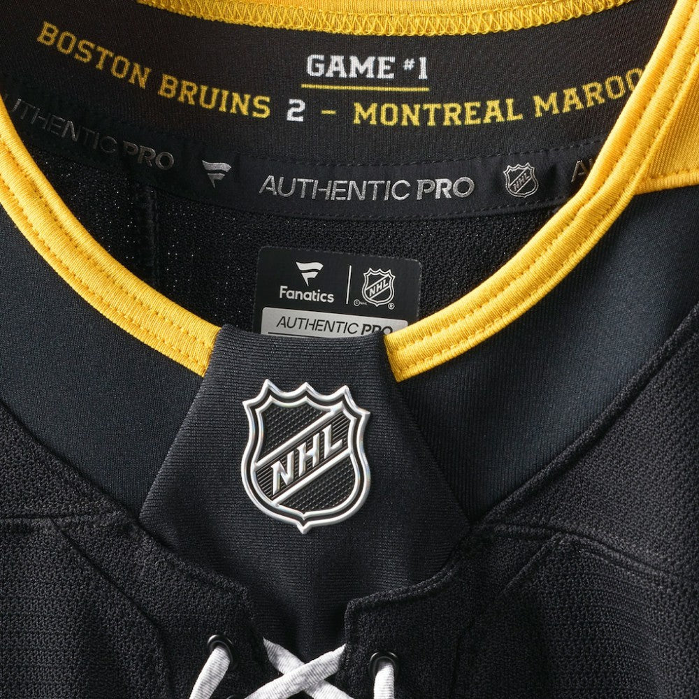 NHL Black Boston Bruins Fanatics 100th Anniversary Authentic Pro Jersey