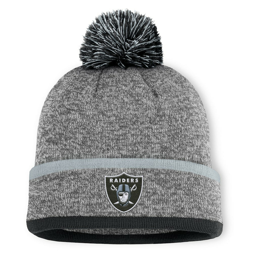 Motion Cuffed Knit Hat with Pom - Las Vegas Raiders