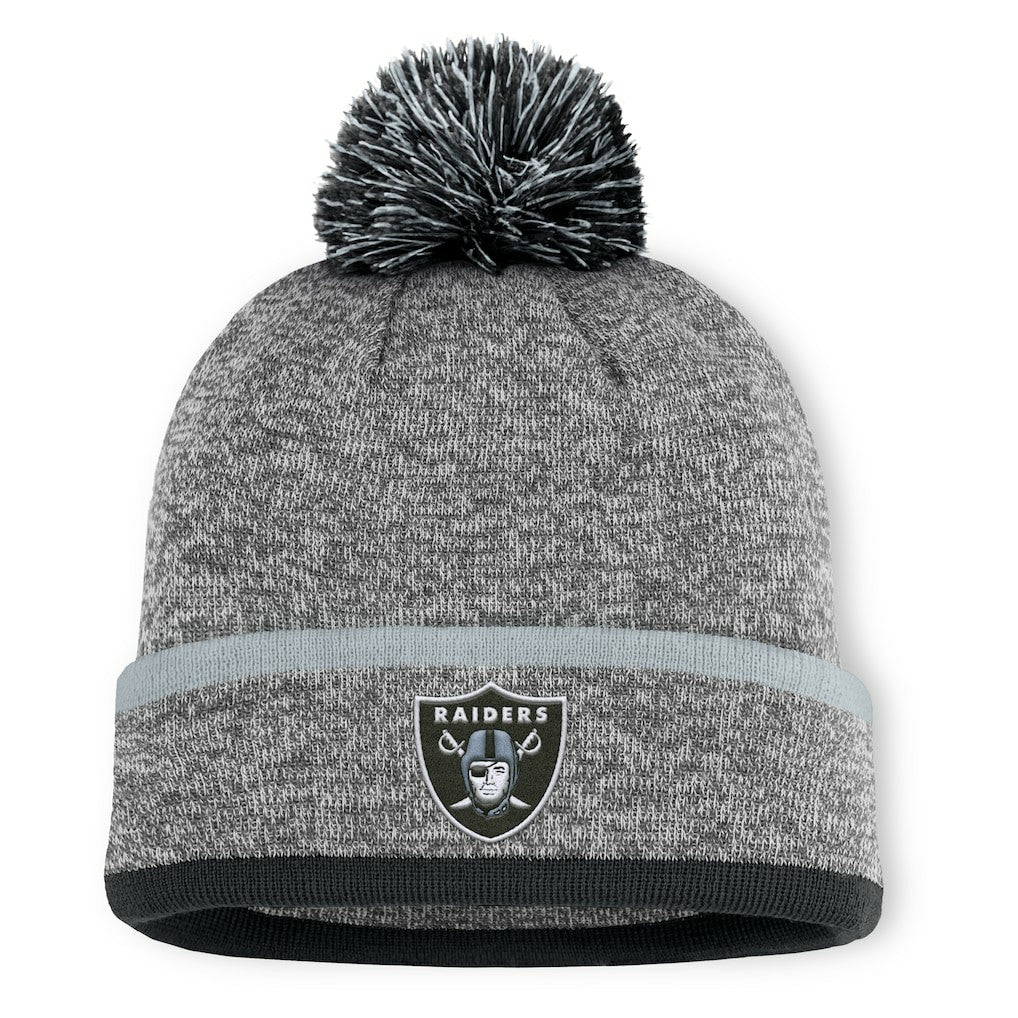 Motion Cuffed Knit Hat with Pom - Las Vegas Raiders