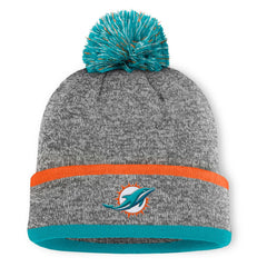 Motion Cuffed Knit Hat with Pom - Miami Dolphins