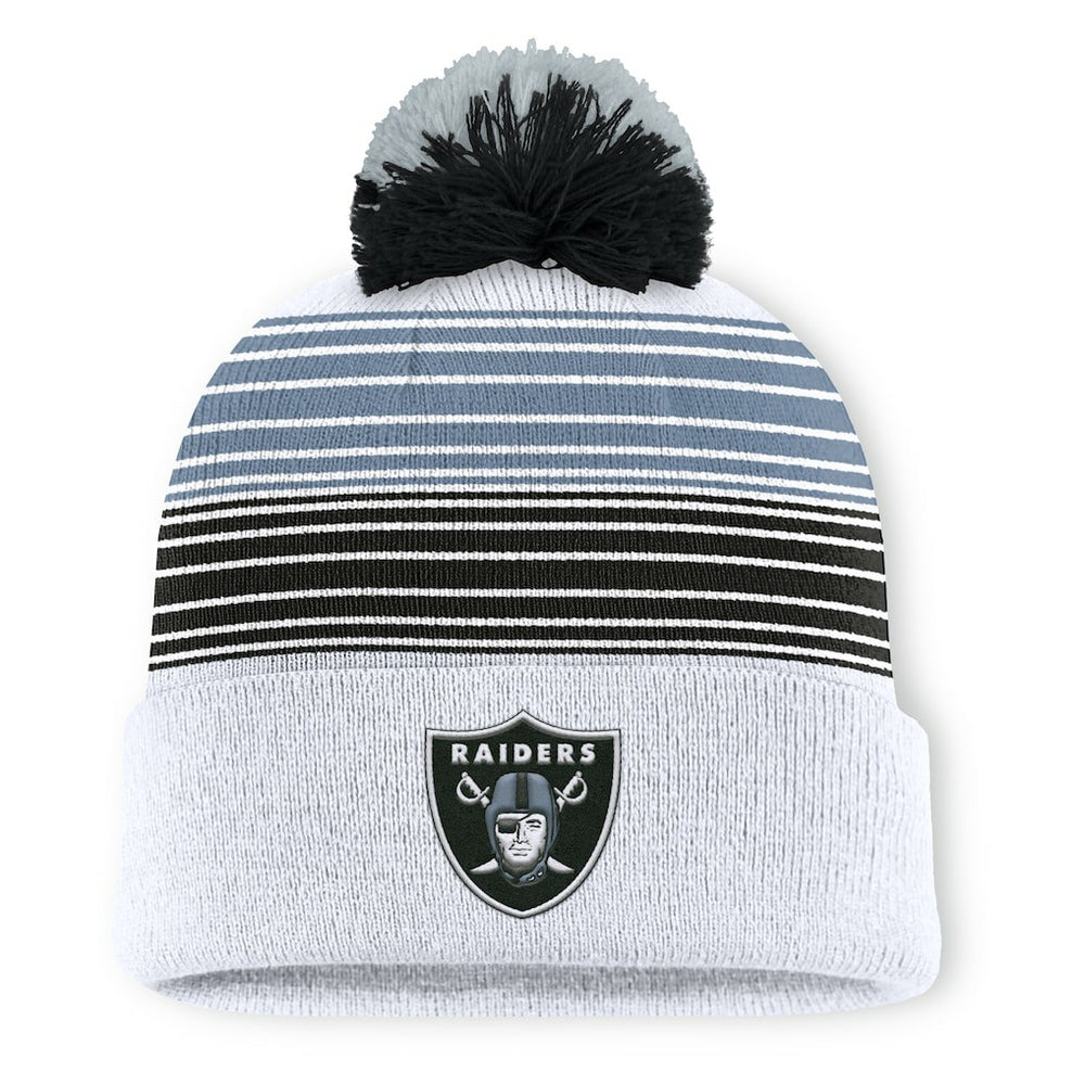 Ghost Cuffed Knit Hat with Pom - Las Vegas Raiders