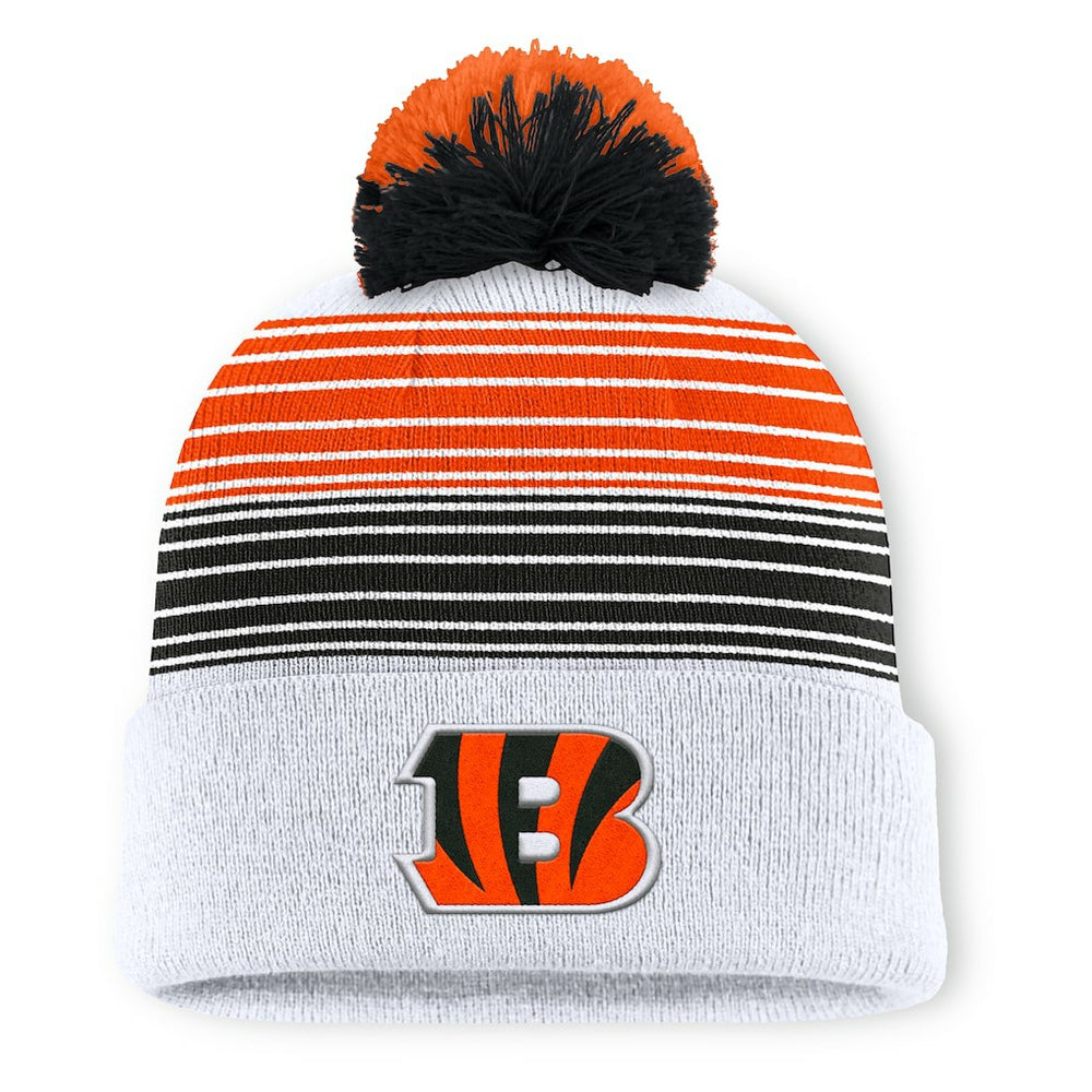 Ghost Cuffed Knit Hat with Pom - Cincinnati Bengals