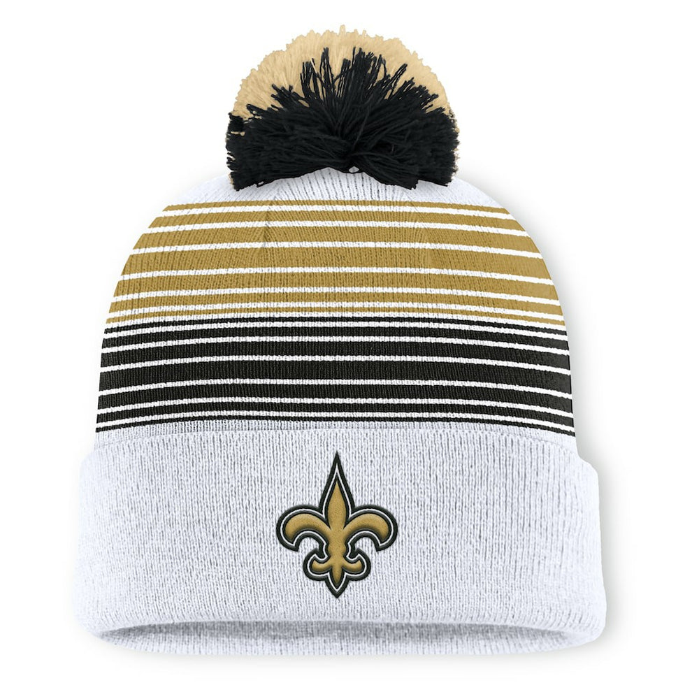 Ghost Cuffed Knit Hat with Pom - New Orleans Saints