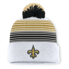 Ghost Cuffed Knit Hat with Pom - New Orleans Saints