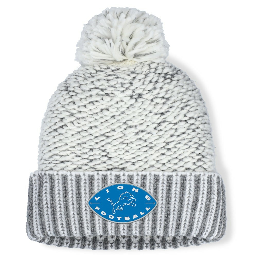 Women's Pro Set Cuffed Knit Hat with Pom - Detroit Lions