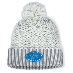 Women's Pro Set Cuffed Knit Hat with Pom - Detroit Lions