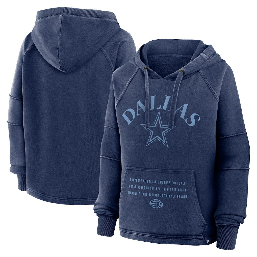 Women's Oversized Raglan Gridiron Hoodie - Dallas Cowboys