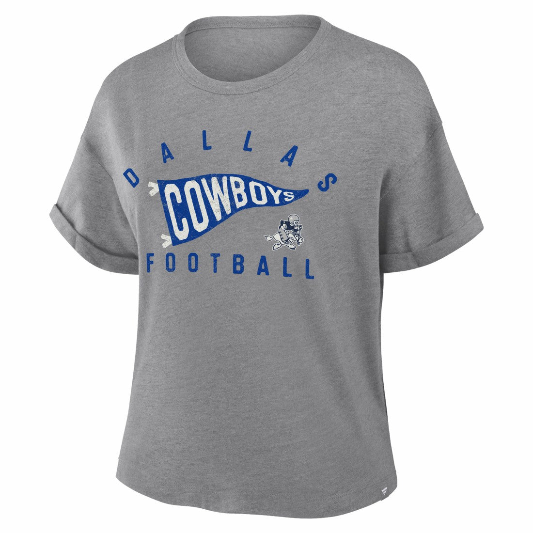 Women's Pennant Wave Tribute Tri-Blend Boxy T-Shirt - Dallas Cowboys