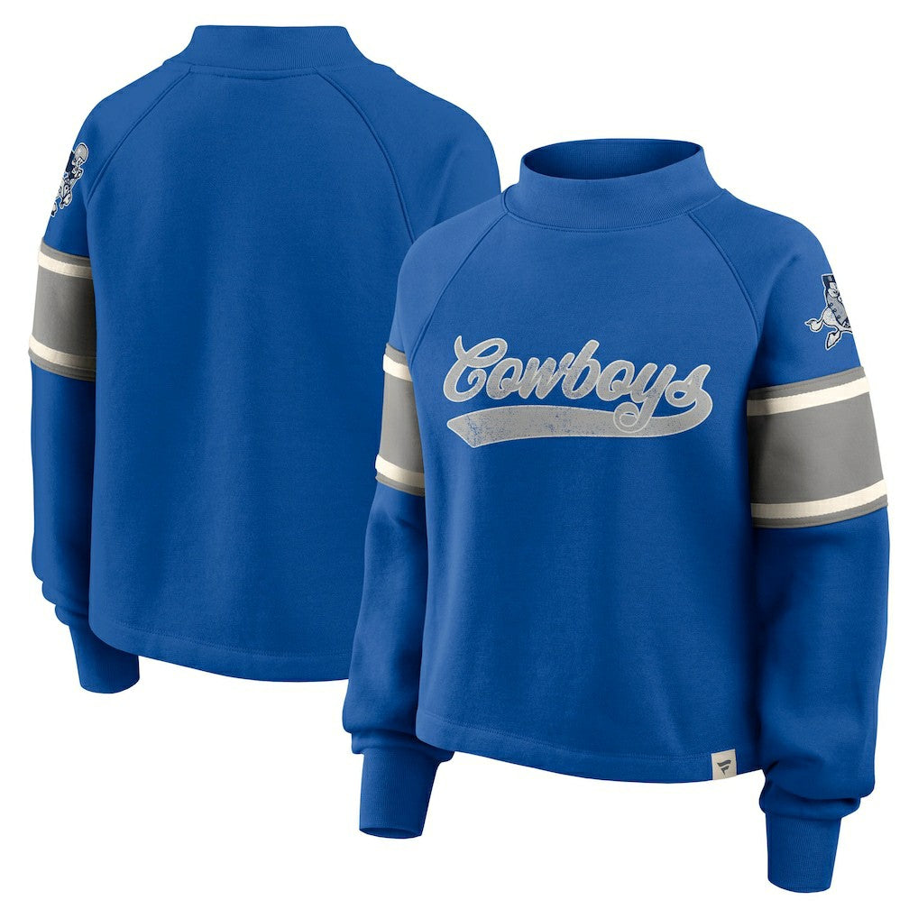 Oversized Hometown Toss Sweep Mock Neck Pullover - Dallas Cowboys
