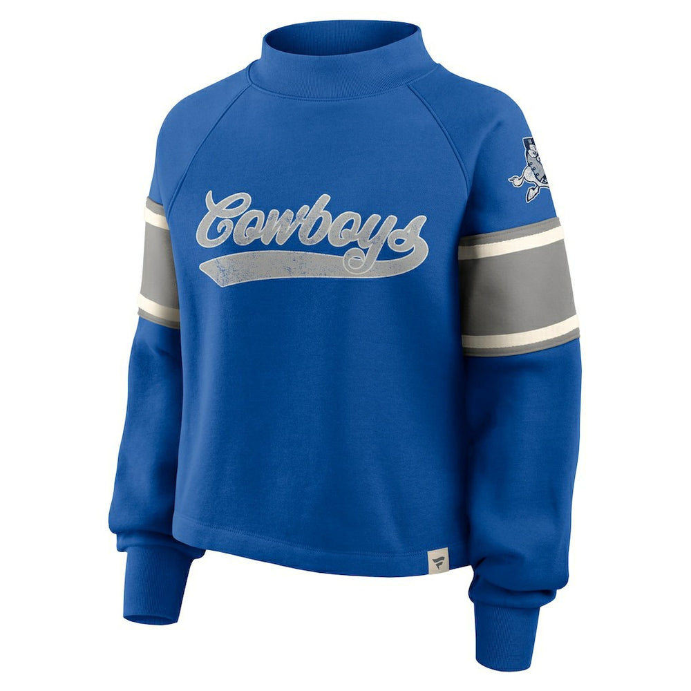 Oversized Hometown Toss Sweep Mock Neck Pullover - Dallas Cowboys