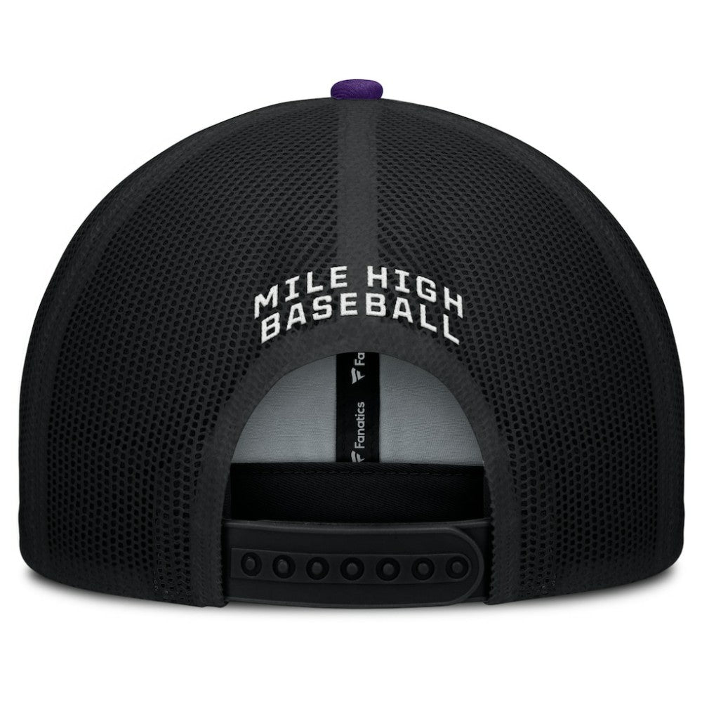 MLB Colorado Rockies Fanatics Cutoff Adjustable Trucker Hat