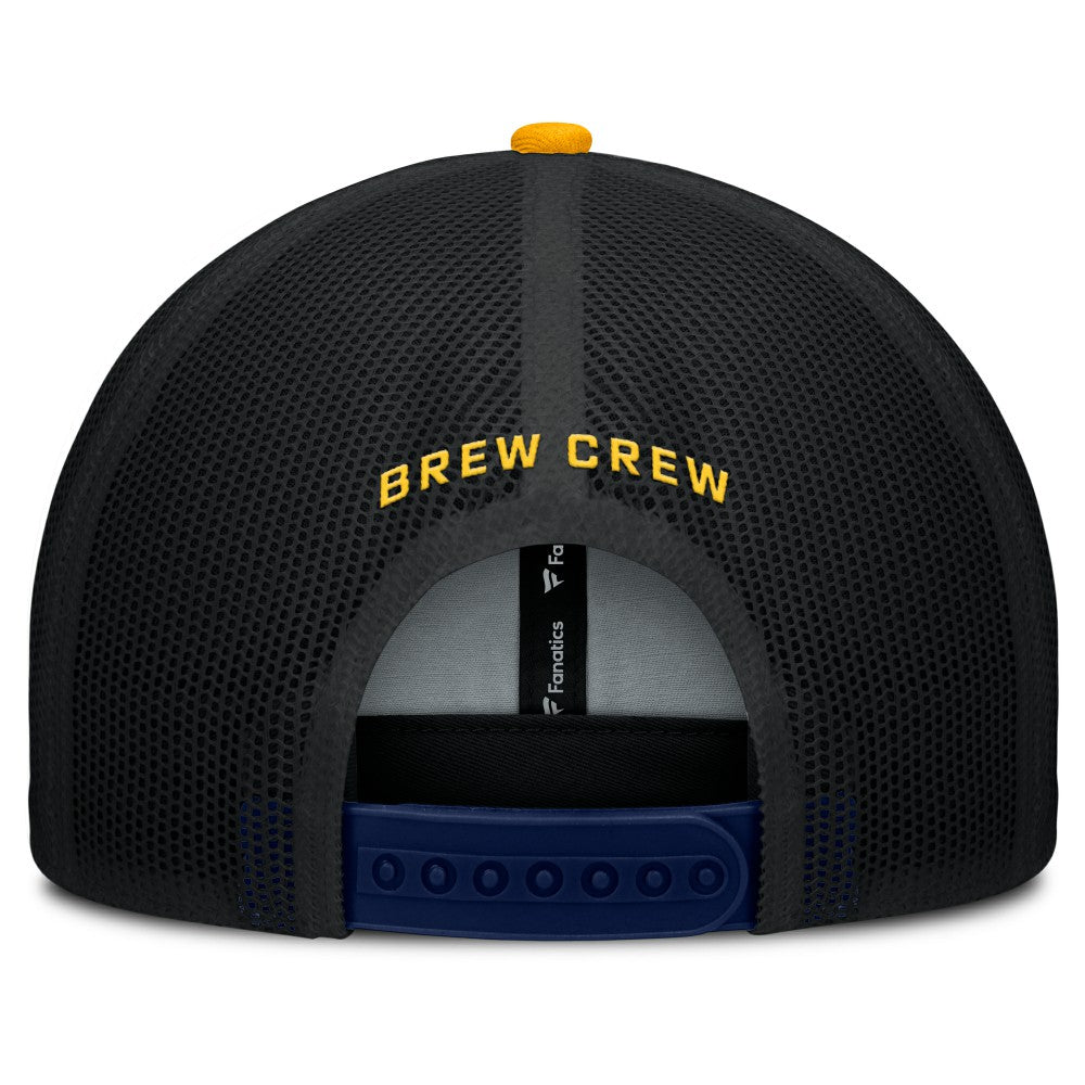 MLB Milwaukee Brewers Fanatics Cutoff Adjustable Trucker Hat