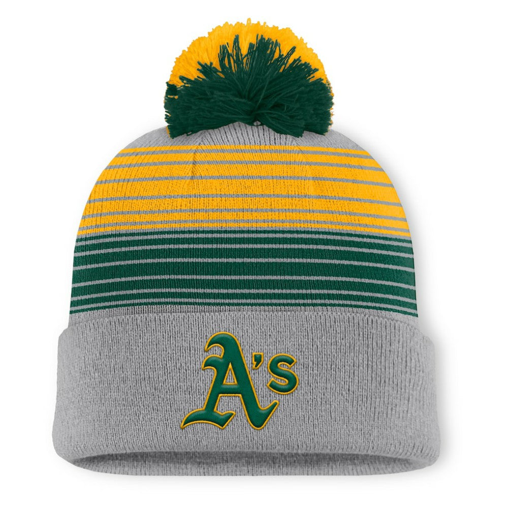 MLB Athletics Fanatics Balk Cuffed Knit Hat with Pom