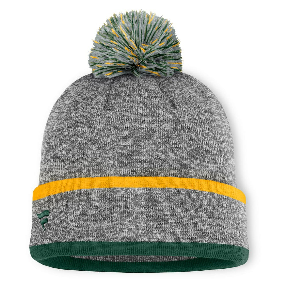 MLB Athletics Fanatics Backstop Cuffed Knit Hat with Pom