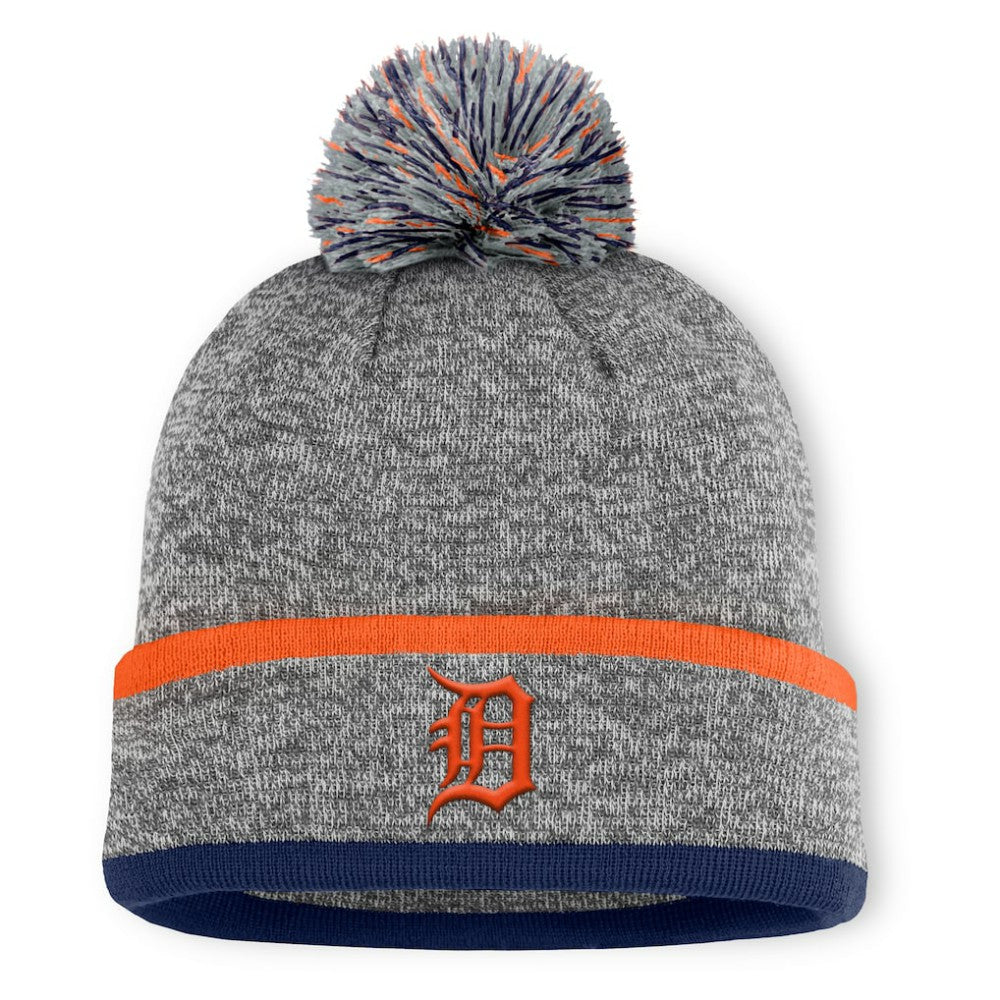 MLB Detroit Tigers Fanatics Backstop Cuffed Knit Hat with Pom