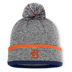 MLB Detroit Tigers Fanatics Backstop Cuffed Knit Hat with Pom
