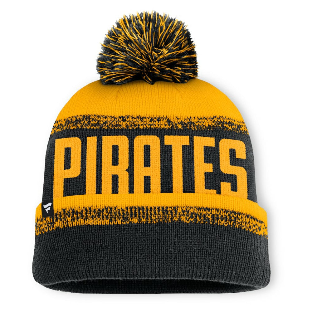 MLB Pittsburgh Pirates Fanatics No-Doubter Cuffed Knit Hat with Pom