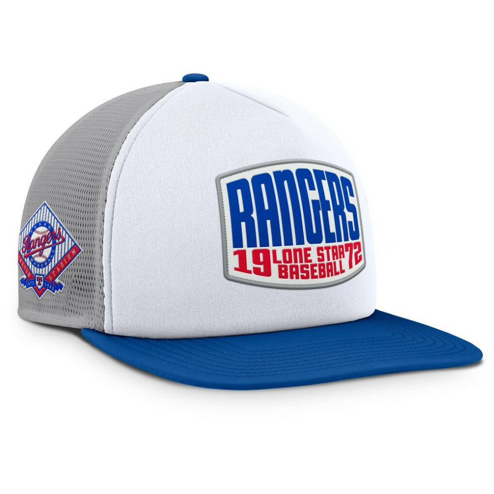 MLB Texas Rangers Fanatics Cranked Foam Front Patch Trucker Adjustable Hat