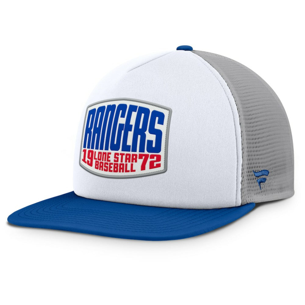 MLB Texas Rangers Fanatics Cranked Foam Front Patch Trucker Adjustable Hat