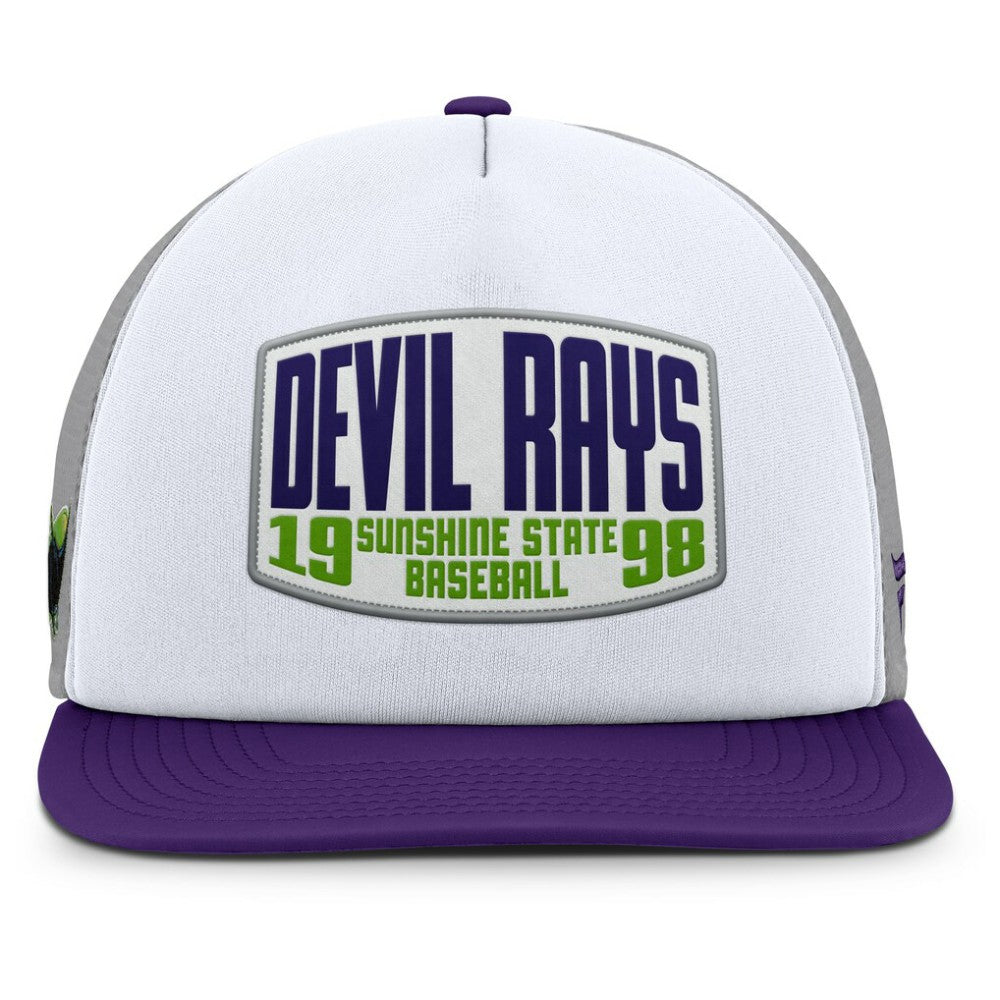 MLB Tampa Bay Rays Fanatics Cranked Foam Front Patch Trucker Adjustable Hat