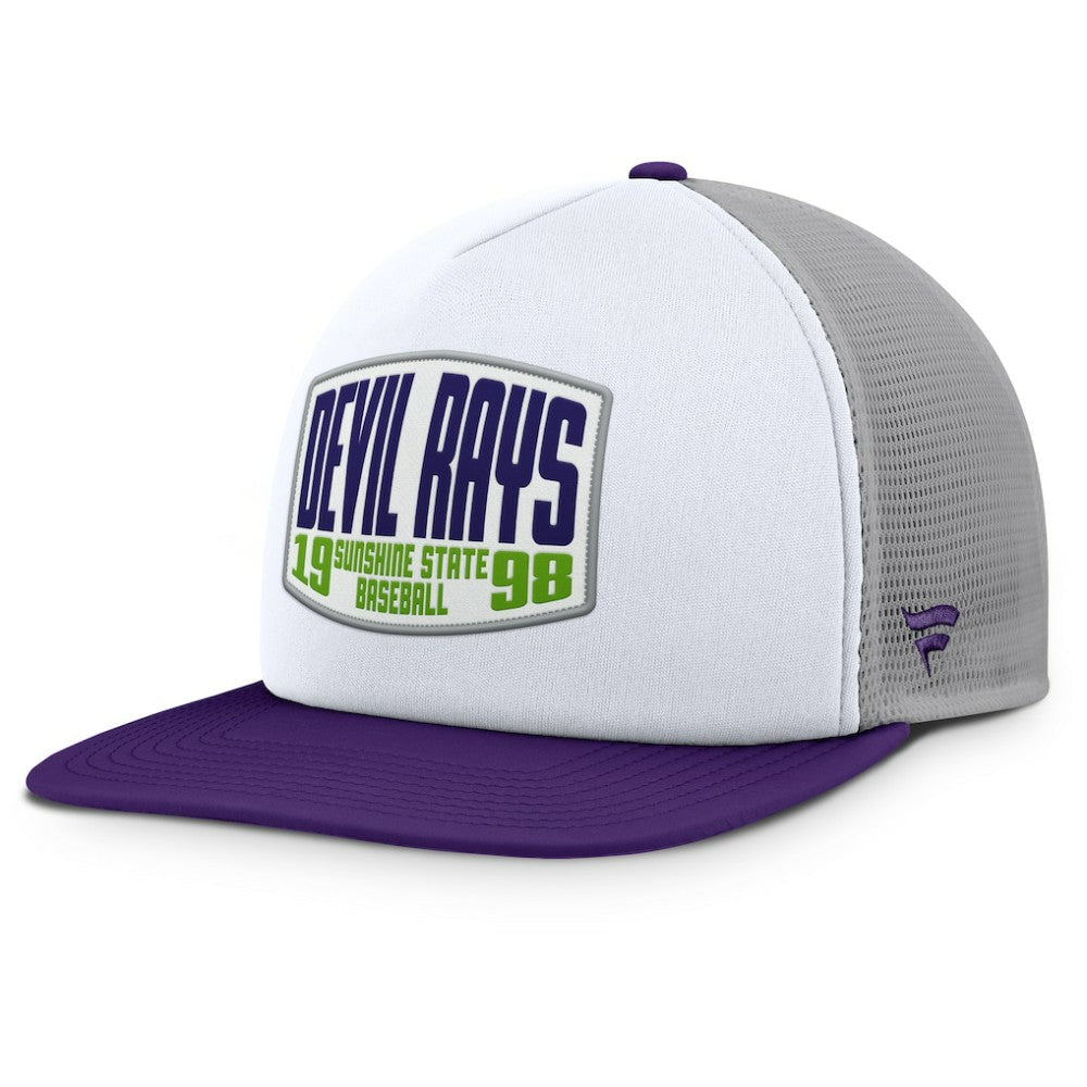 MLB Tampa Bay Rays Fanatics Cranked Foam Front Patch Trucker Adjustable Hat