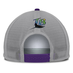 MLB Tampa Bay Rays Fanatics Cranked Foam Front Patch Trucker Adjustable Hat