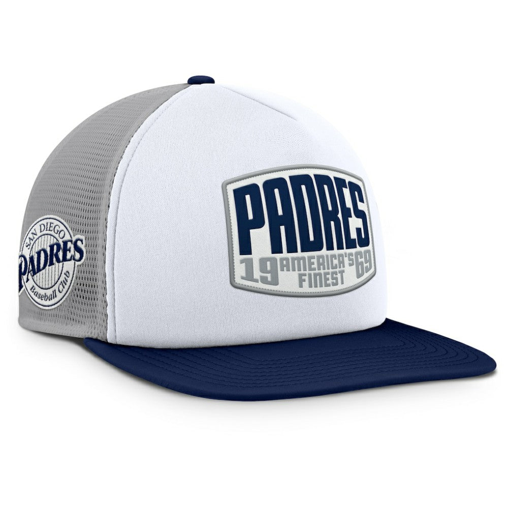 MLB San Diego Padres Fanatics Cranked Foam Front Patch Trucker Adjustable Hat