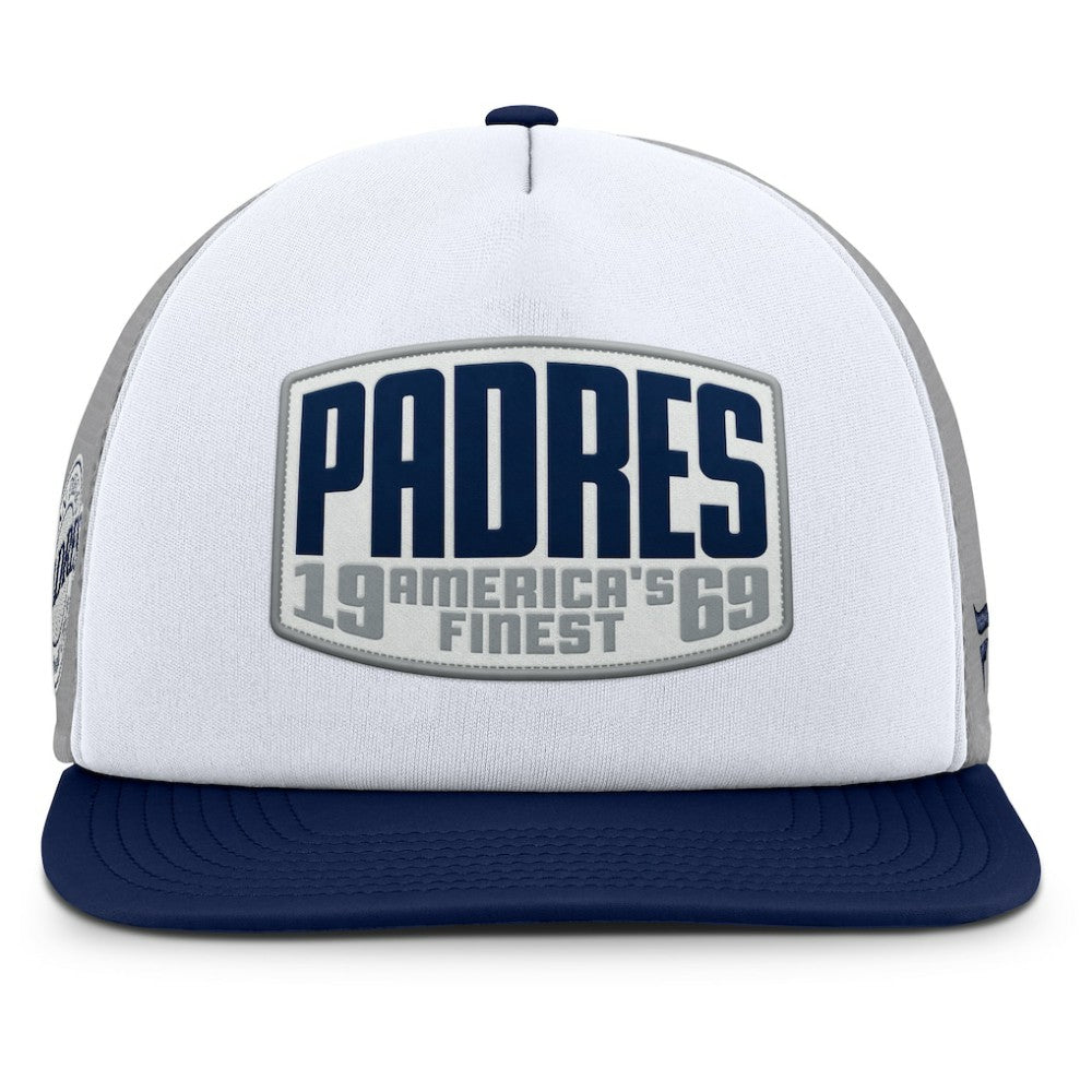 MLB San Diego Padres Fanatics Cranked Foam Front Patch Trucker Adjustable Hat