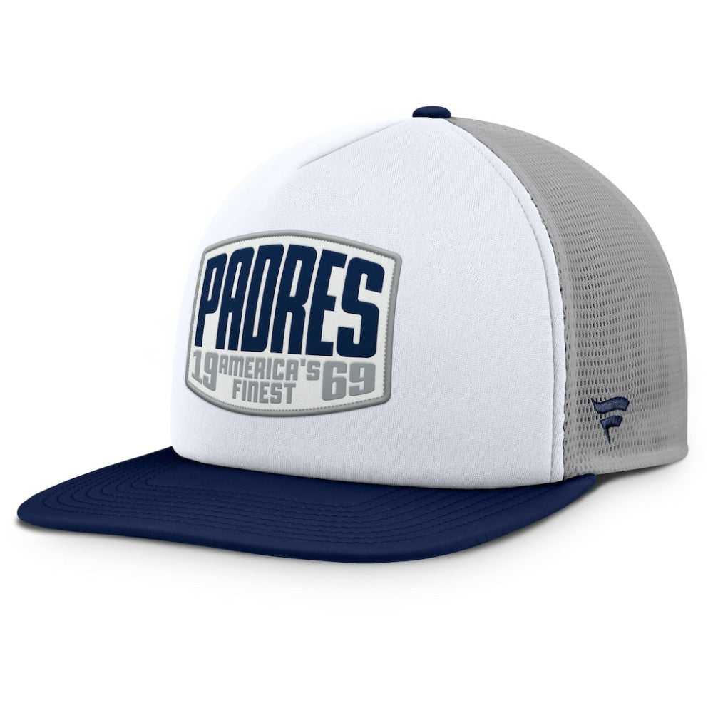 MLB San Diego Padres Fanatics Cranked Foam Front Patch Trucker Adjustable Hat