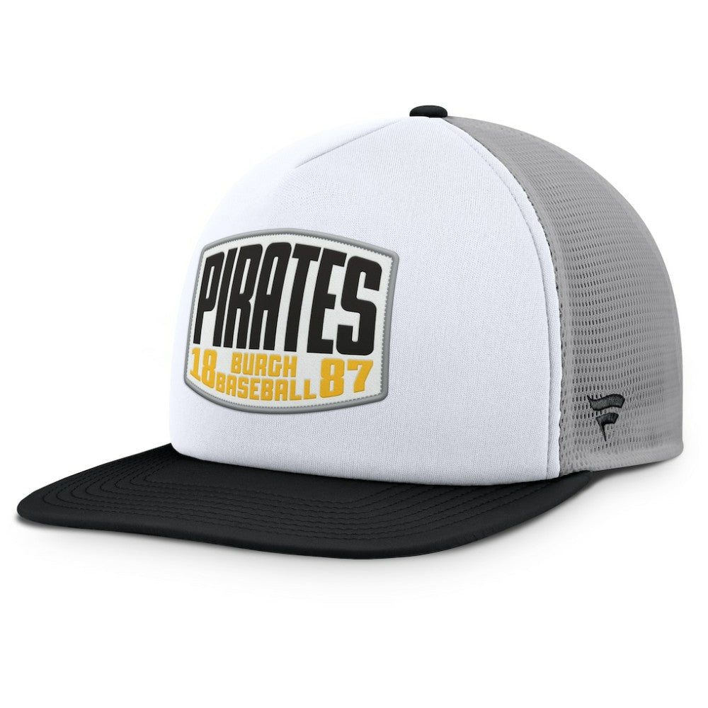 MLB Pittsburgh Pirates Fanatics Cranked Foam Front Patch Trucker Adjustable Hat