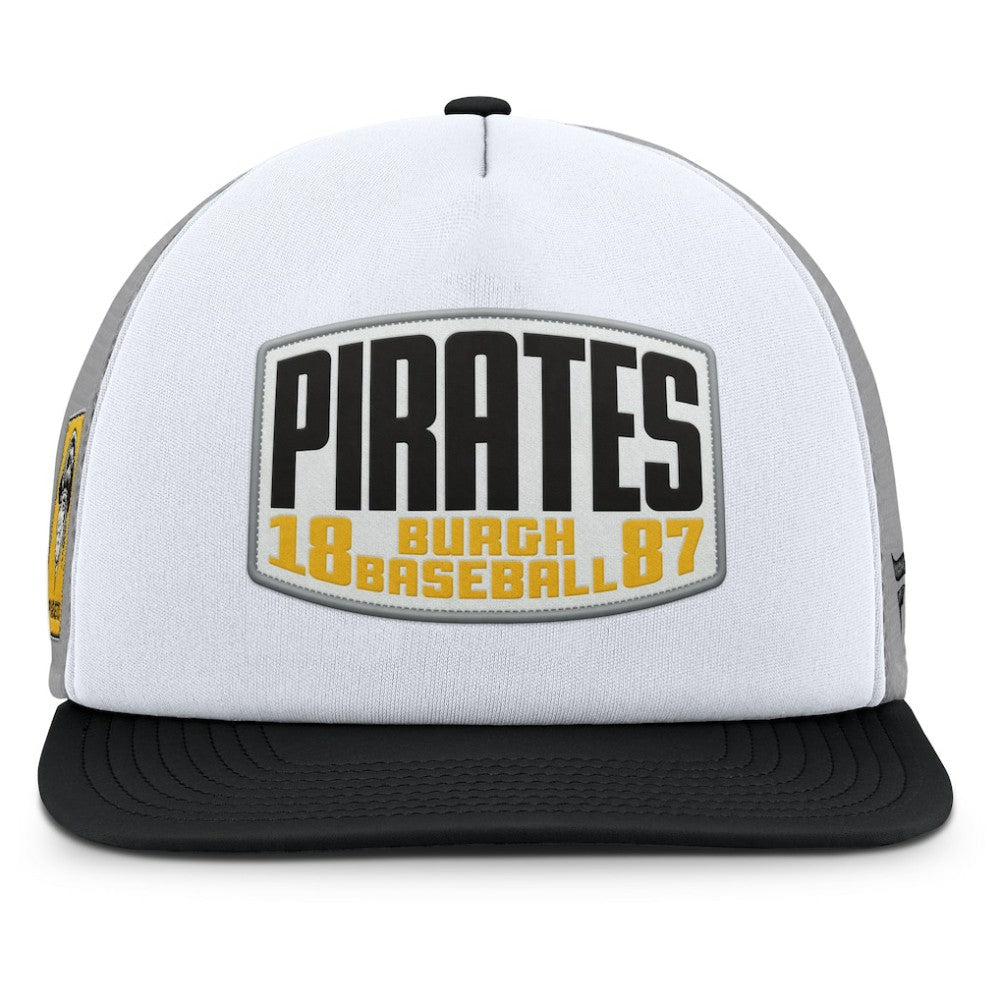 MLB Pittsburgh Pirates Fanatics Cranked Foam Front Patch Trucker Adjustable Hat