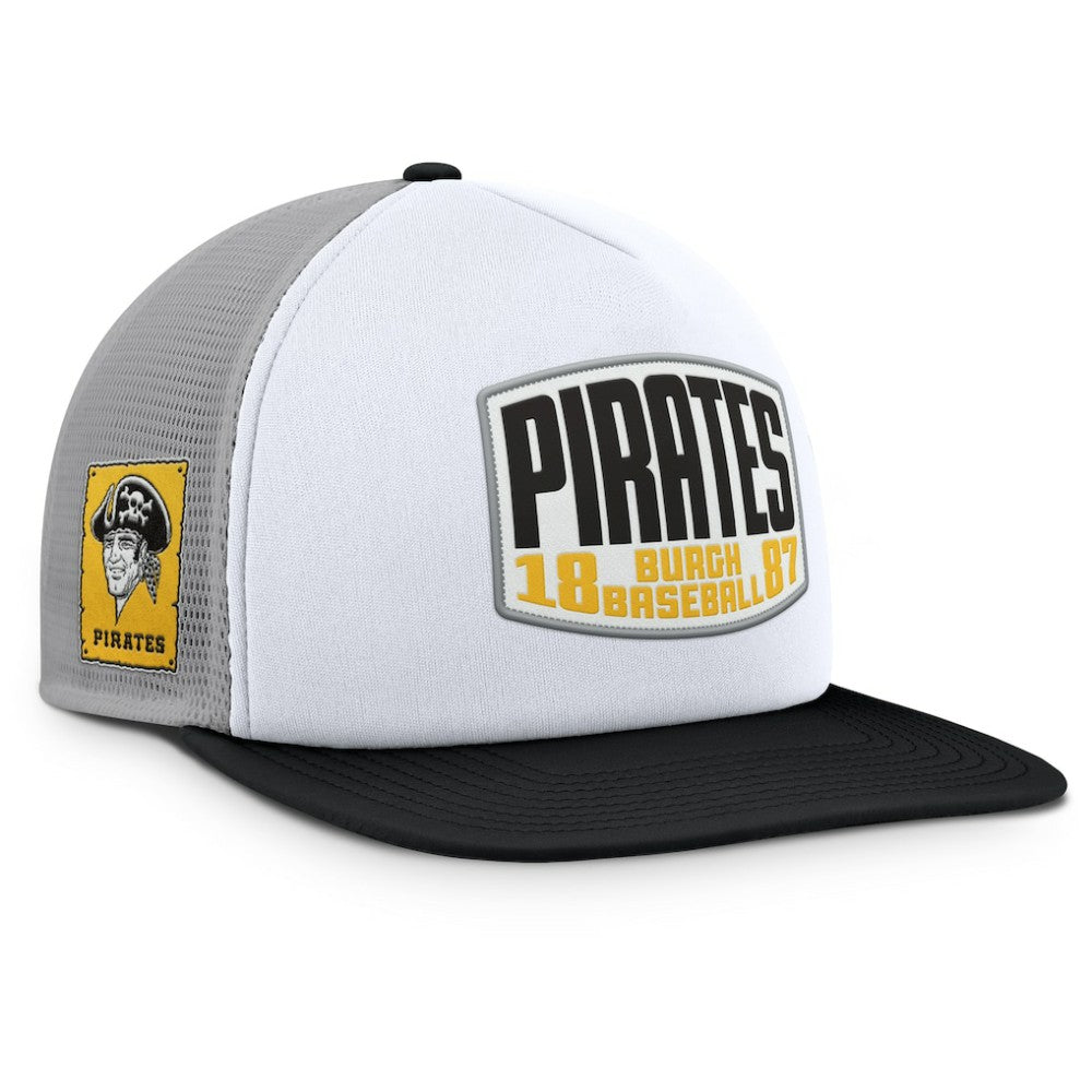 MLB Pittsburgh Pirates Fanatics Cranked Foam Front Patch Trucker Adjustable Hat