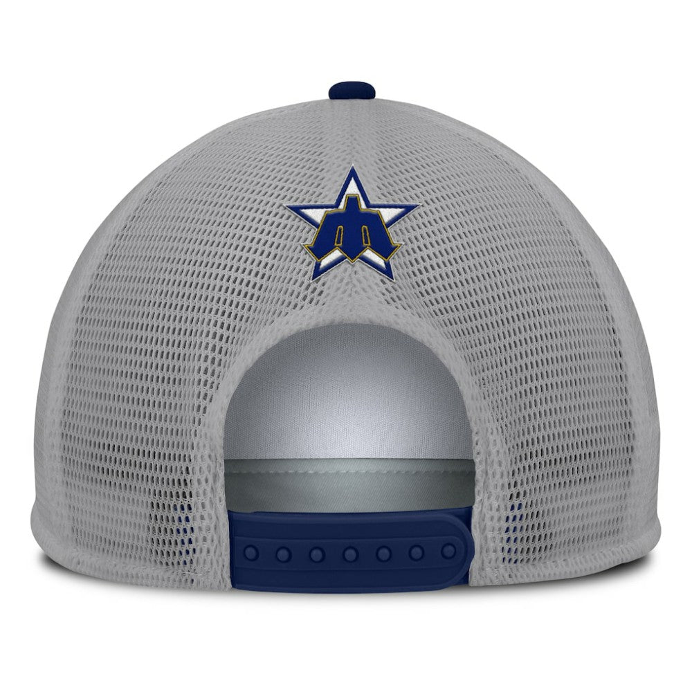MLB Seattle Mariners Fanatics Cranked Foam Front Patch Trucker Adjustable Hat