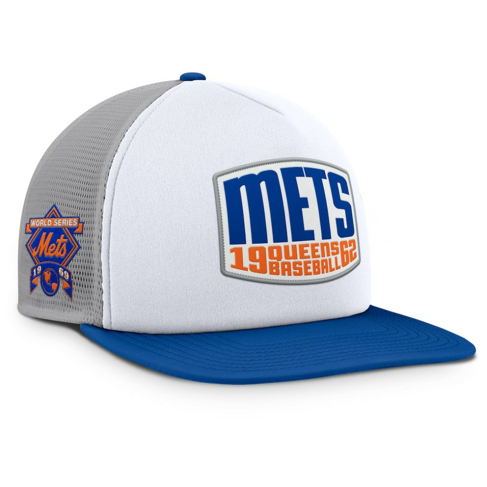 MLB New York Mets Fanatics Cranked Foam Front Patch Trucker Adjustable Hat