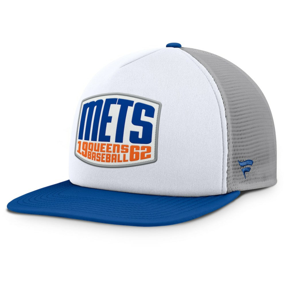 MLB New York Mets Fanatics Cranked Foam Front Patch Trucker Adjustable Hat