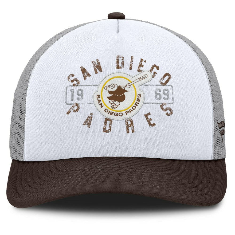 MLB San Diego Padres Fanatics Designated A-Frame Foam Front Trucker Adjustable Hat