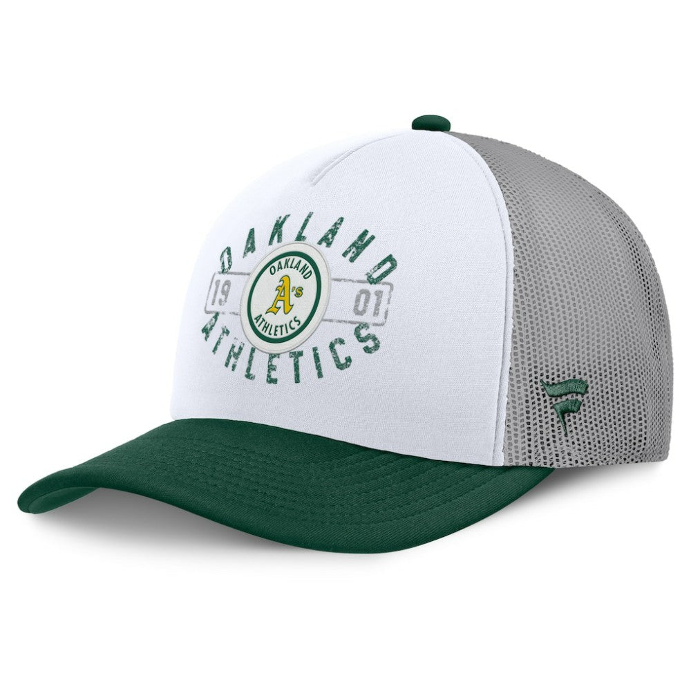 MLB Athletics Fanatics Designated A-Frame Foam Front Trucker Adjustable Hat