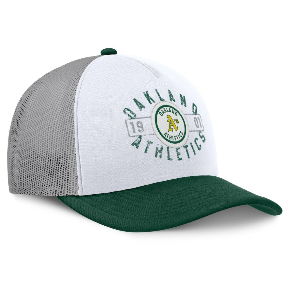 MLB Athletics Fanatics Designated A-Frame Foam Front Trucker Adjustable Hat