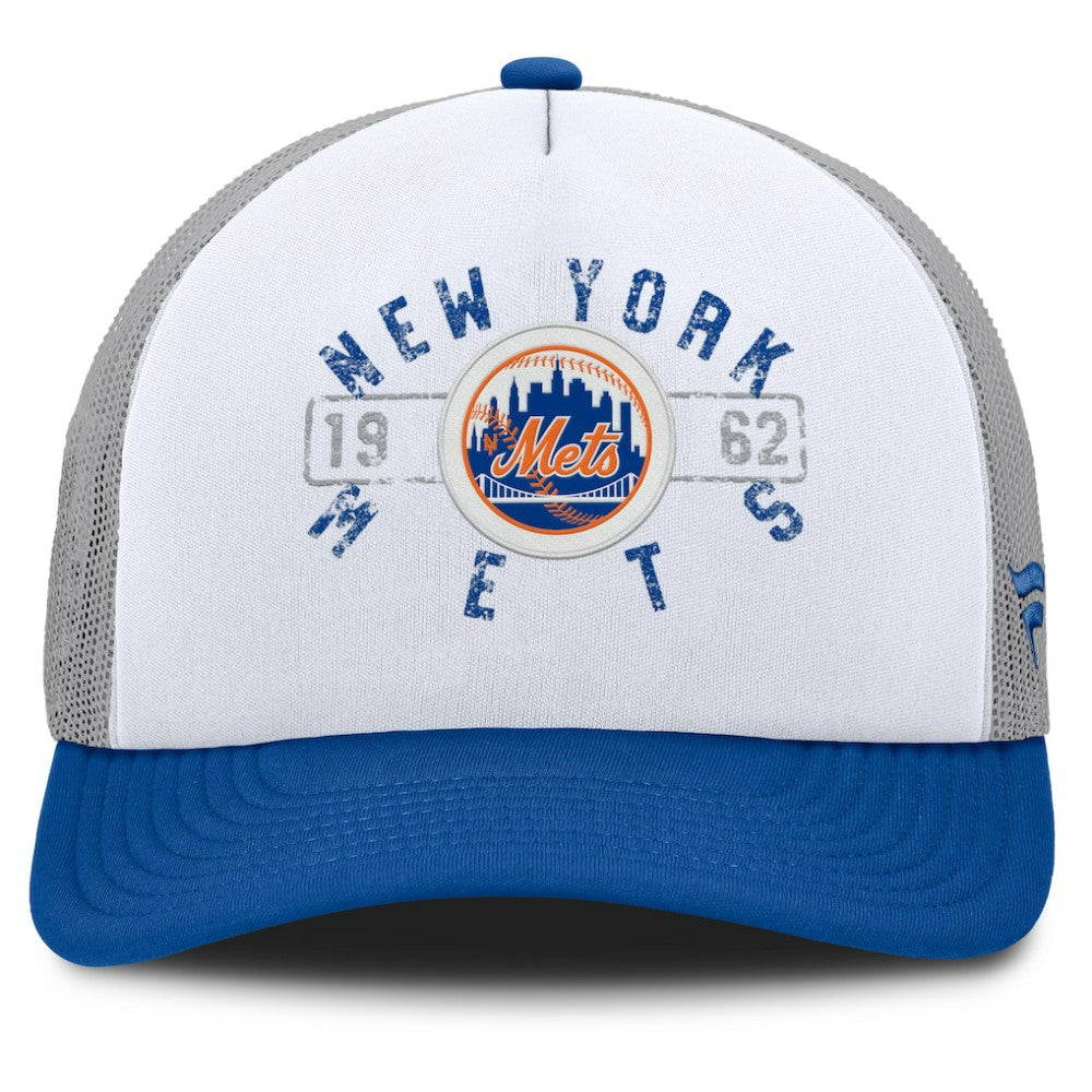 MLB New York Mets Fanatics Designated A-Frame Foam Front Trucker Adjustable Hat
