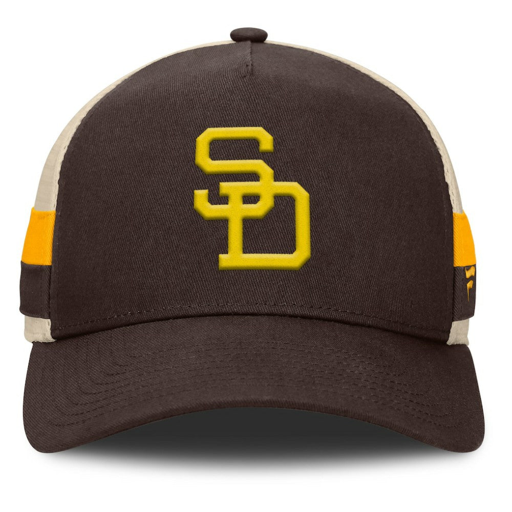 MLB San Diego Padres Fanatics Inherited Side Stripe Trucker Adjustable Hat