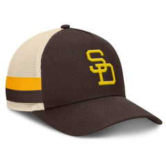 MLB San Diego Padres Fanatics Inherited Side Stripe Trucker Adjustable Hat
