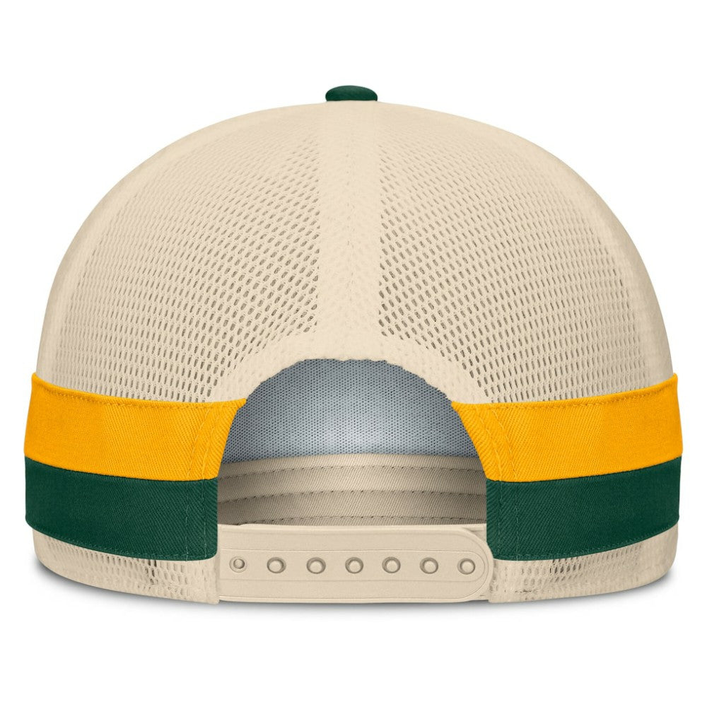 MLB Athletics Fanatics Inherited Side Stripe Trucker Adjustable Hat